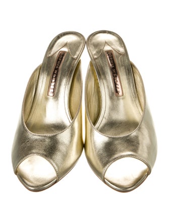 Sophia Webster Leather Crystal Embellishments Mules