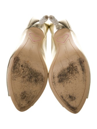 Sophia Webster Leather Crystal Embellishments Mules