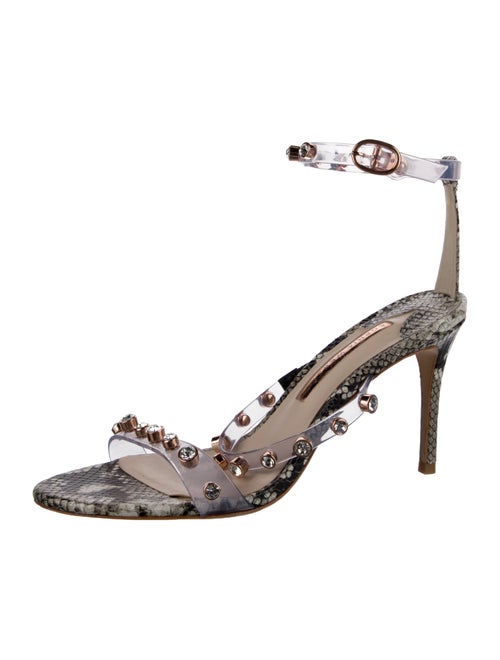 Sophia Webster Embossed Leather Animal Print Sandals
