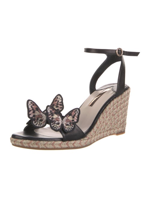 Sophia Webster Leather Embroidered Accent Espadrilles
