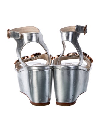 Sophia Webster Patent Leather Colorblock Pattern Slingback Pumps