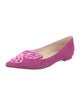 Sophia Webster Suede Embroidered Accent Ballet Flats