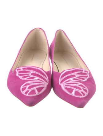Sophia Webster Suede Embroidered Accent Ballet Flats