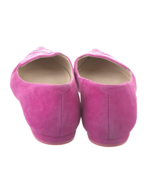 Sophia Webster Suede Embroidered Accent Ballet Flats