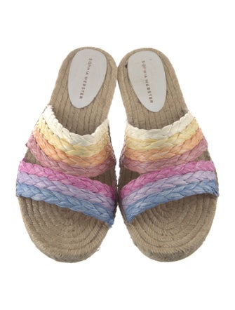 Sophia Webster Straw Printed Espadrilles