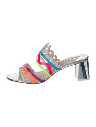 Sophia Webster Leather Printed Slides