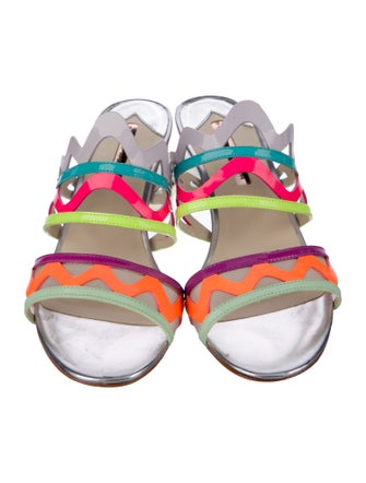 Sophia Webster Leather Printed Slides