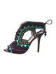 Sophia Webster Suede Printed Slingback Sandals