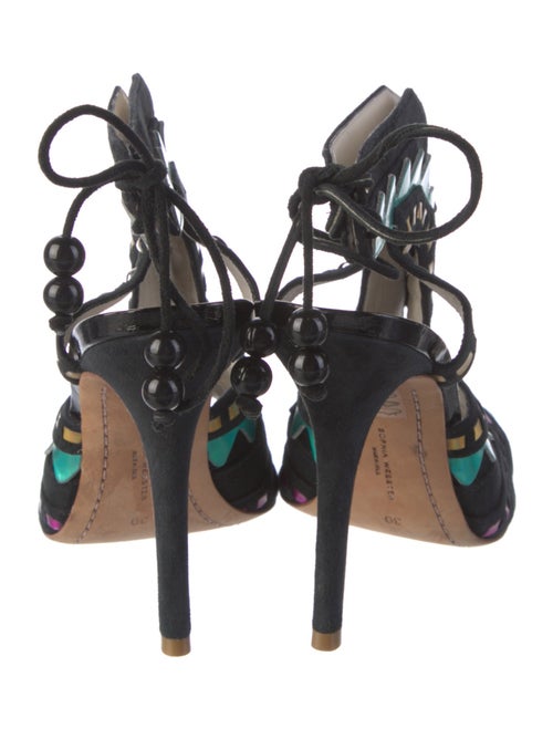 Sophia Webster Suede Printed Slingback Sandals