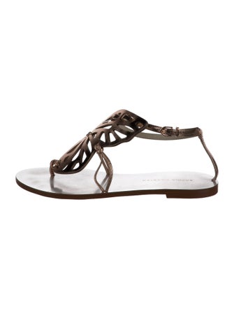 Sophia Webster Patent Leather Printed Slingback Sandals