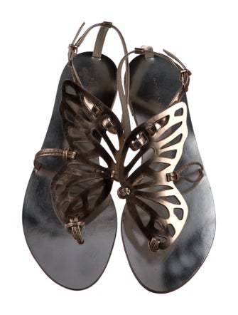 Sophia Webster Patent Leather Printed Slingback Sandals