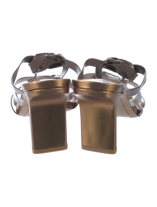 Sophia Webster Leather Colorblock Pattern Slides