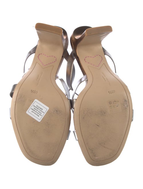 Sophia Webster Leather Colorblock Pattern Slides