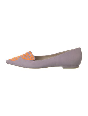 Sophia Webster Suede Printed Ballet Flats