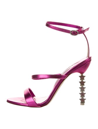 Sophia Webster Satin Crystal Embellishments Sandals