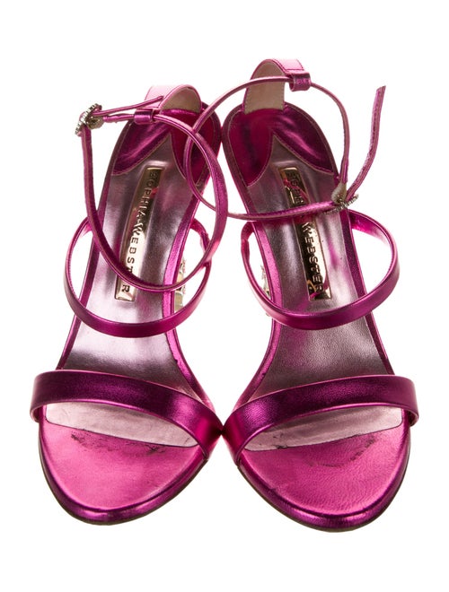 Sophia Webster Satin Crystal Embellishments Sandals