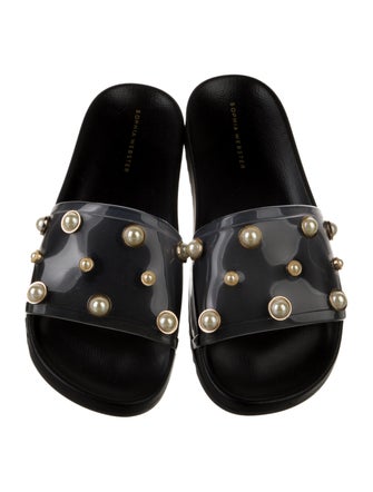 Sophia Webster Rubber Crystal Embellishments Slides
