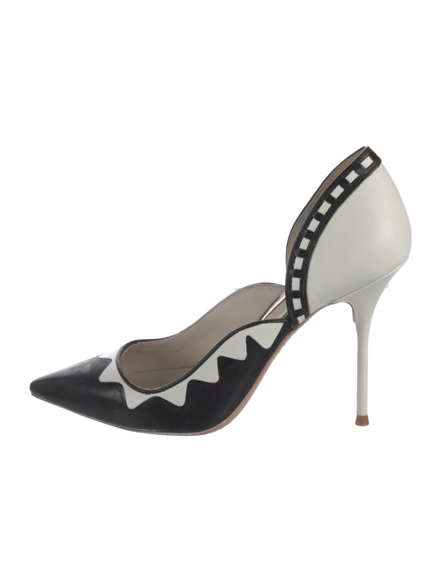 Sophia Webster Leather Printed D'Orsay Pumps