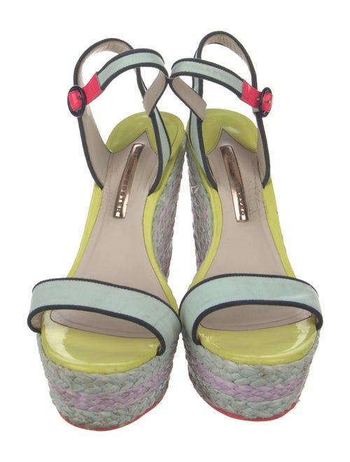 Sophia Webster Leather Colorblock Pattern Espadrilles