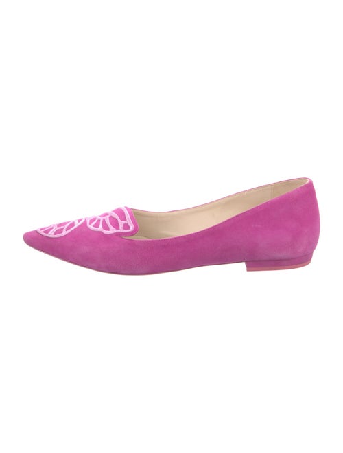 Sophia Webster Suede Embroidered Accent Ballet Flats