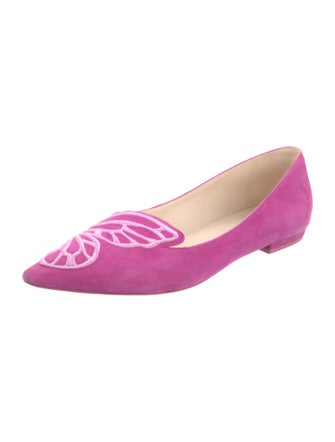 Sophia Webster Suede Embroidered Accent Ballet Flats