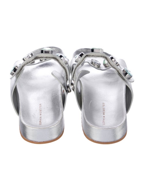 Sophia Webster Leather Crystal Embellishments Slides