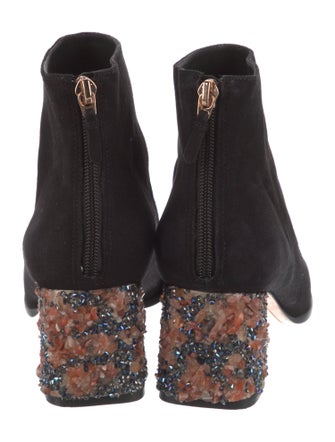 Sophia Webster Suede Crystal Embellishments Boots