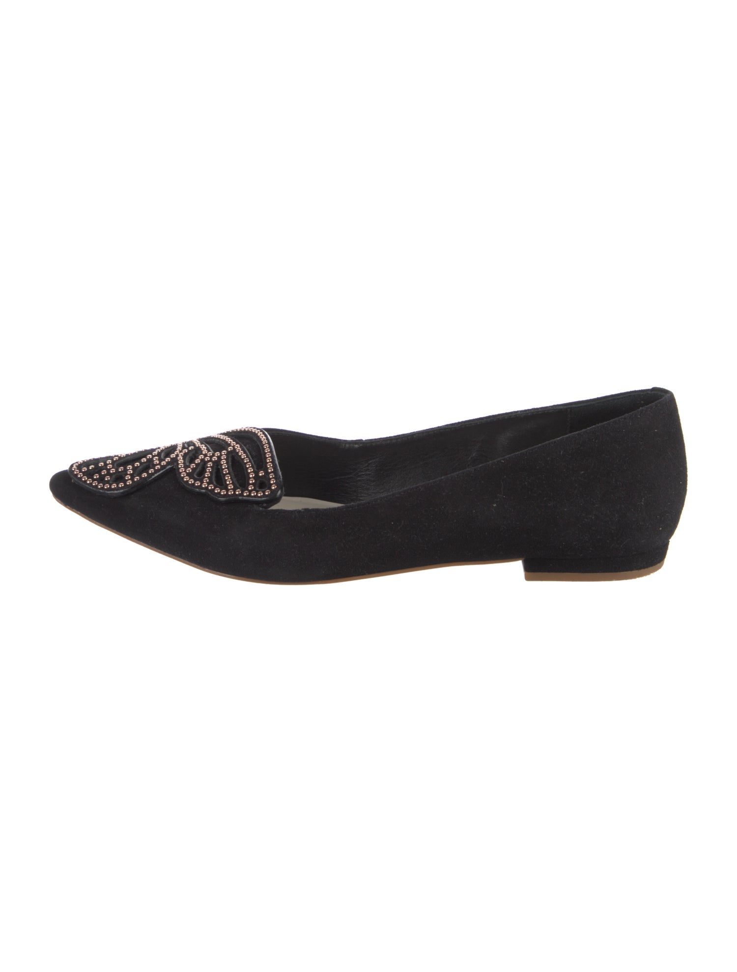 Sophia Webster Suede Embroidered Accent Flats