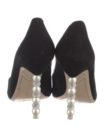 Sophia Webster Suede Crystal Embellishments Pumps