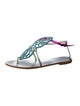 Sophia Webster Leather Lasercut Accents T-Strap Sandals