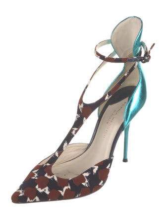 Sophia Webster Animal Print T-Strap Pumps