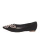 Sophia Webster Suede Embroidered Accent Ballet Flats