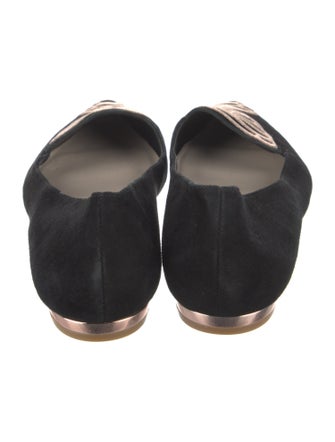 Sophia Webster Suede Embroidered Accent Ballet Flats