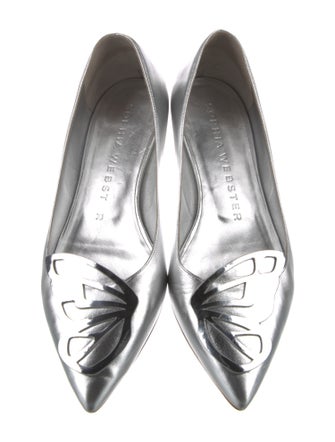 Sophia Webster Leather Embroidered Accent Ballet Flats