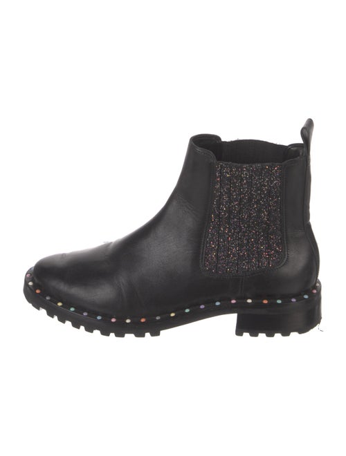 Sophia Webster Leather Glitter Accents Chelsea Boots