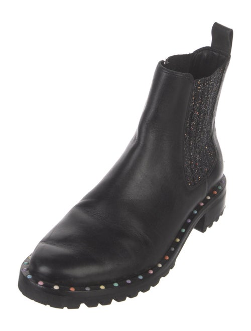 Sophia Webster Leather Glitter Accents Chelsea Boots