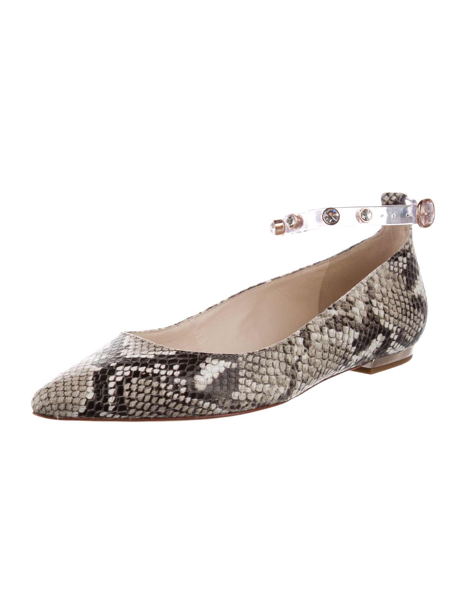 Sophia Webster Leather Animal Print Flats