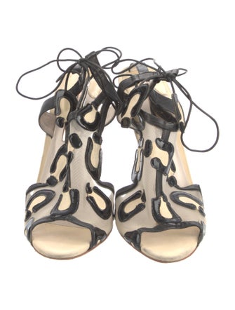 Sophia Webster Mesh Colorblock Pattern Sandals