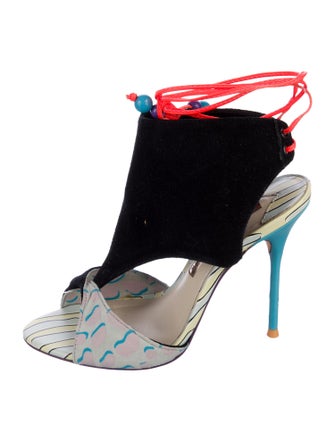 Sophia Webster Suede Printed Sandals