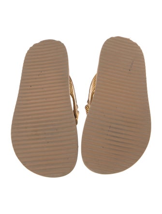 Sophia Webster Leather Floral Print Slides