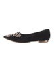 Sophia Webster Suede Embroidered Accent Loafers
