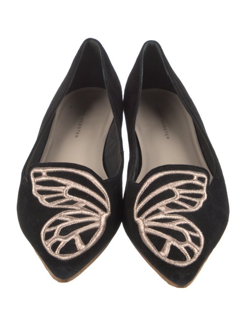 Sophia Webster Suede Embroidered Accent Loafers