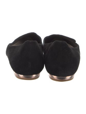 Sophia Webster Suede Embroidered Accent Loafers