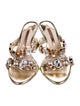 Sophia Webster Leather Crystal Embellishments Slides