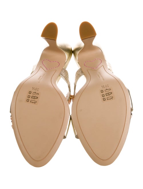 Sophia Webster Leather Crystal Embellishments Slides