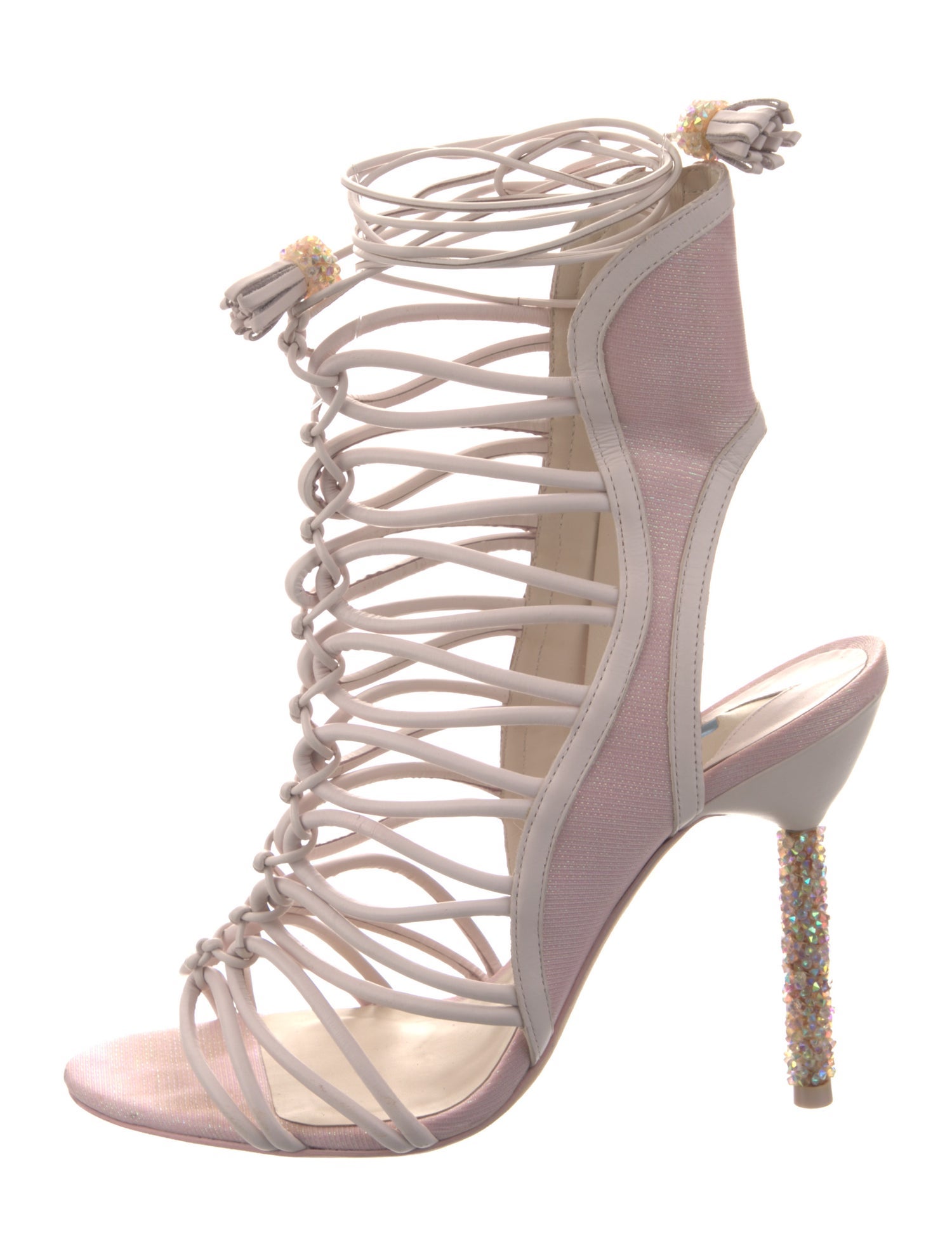 Sophia Webster Leather Crystal Embellishments Gladiator Sandals