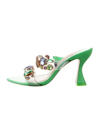Sophia Webster PVC Crystal Embellishments Slides