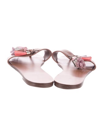 Sophia Webster Leather Tassel Accents Slides