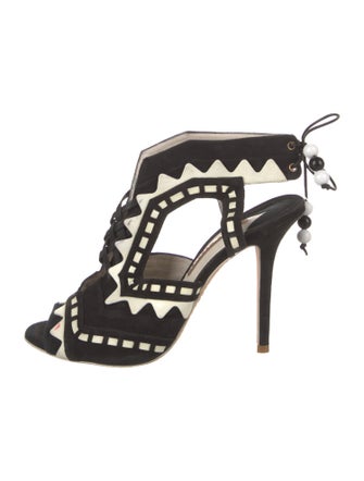 Sophia Webster Suede Printed Sandals