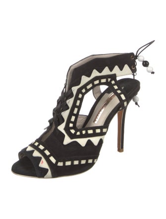 Sophia Webster Suede Printed Sandals